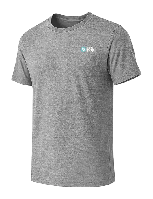 BELLA+CANVAS Heather Grey CVC Short Sleeve Tee w/Bread Pay Logo