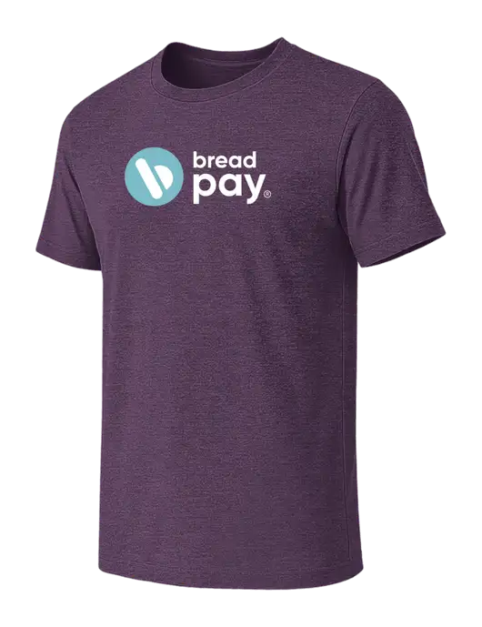 BELLA+CANVAS Heather Purple CVC Short Sleeve Tee w/Bread Pay Logo