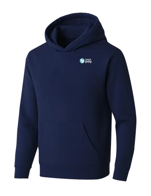 BELLA+CANVAS Navy Sponge Fleece Pullover Hoodie w/Bread Pay Logo