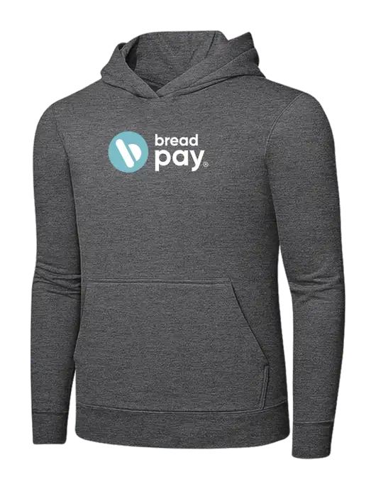 Graphite Heather 7.8. oz Ring Spun Hooded Sweatshirt w/Bread Pay Logo