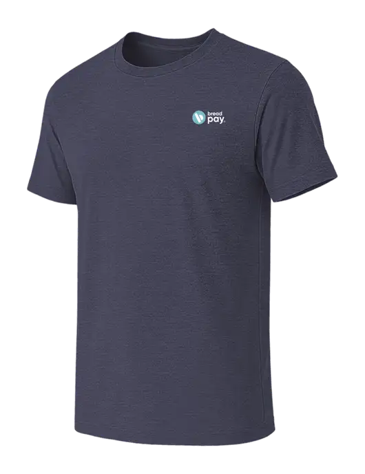 BELLA+CANVAS Heather Navy CVC Short Sleeve Tee w/Bread Pay Logo