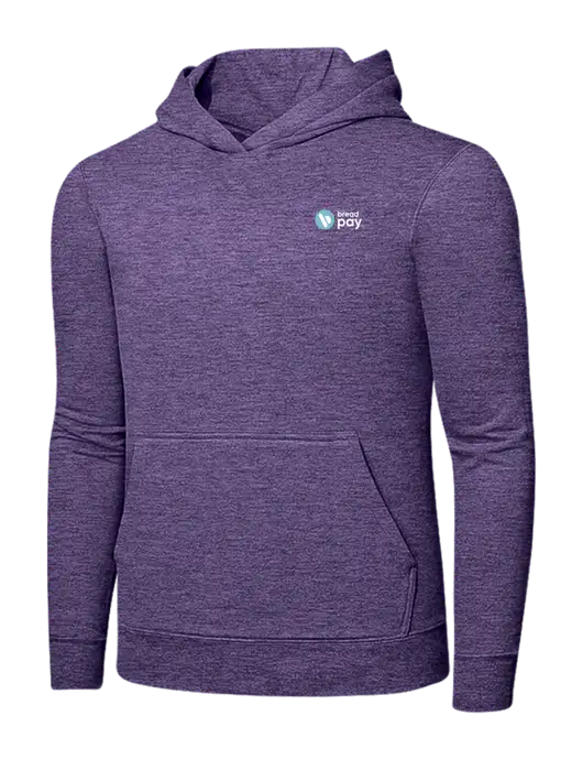 Heather Purple 7.8. oz Ring Spun Hooded Sweatshirt w/Bread Pay Logo