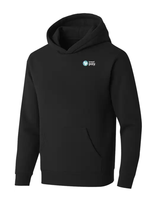 BELLA+CANVAS Black Sponge Fleece Pullover Hoodie w/Bread Pay Logo