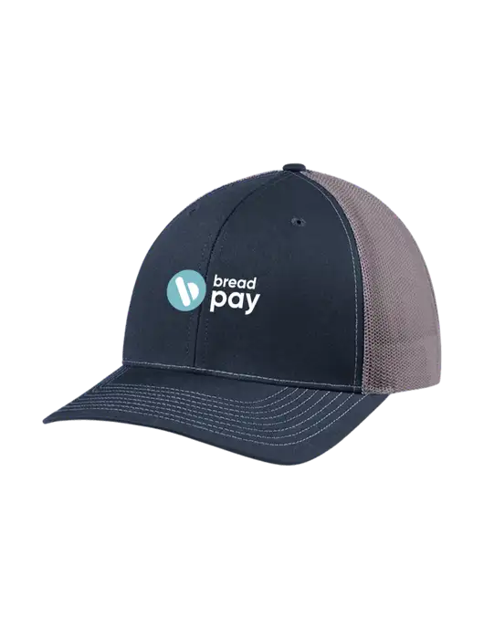 Richardson Adjustable Snapback Original 112 Trucker Cap Navy w/Charcoal Mesh w/Bread Pay Logo