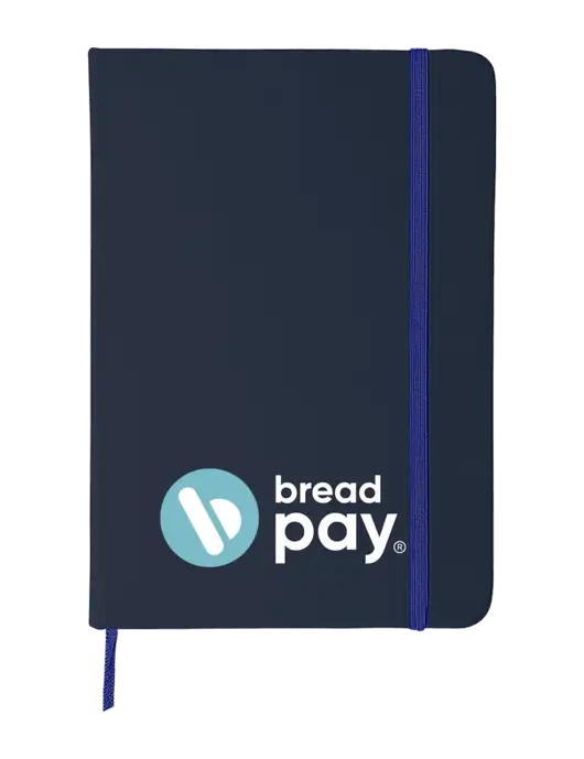 Dark Navy Blue Comfort Touch Bound Journal 5" X 7" w/Bread Pay Logo