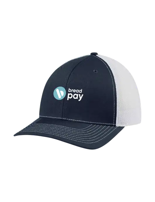 Richardson Adjustable Snapback Original 112 Trucker Cap Navy w/White Mesh w/Bread Pay Logo
