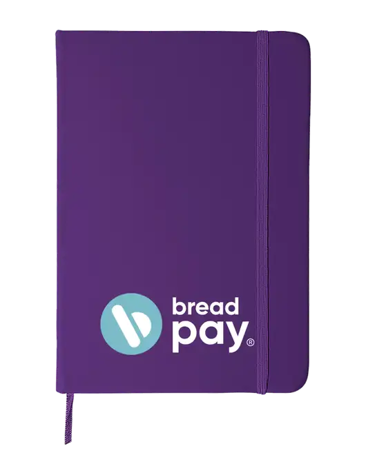 Purple Comfort Touch Bound Journal 5" X 7" w/Bread Pay Logo
