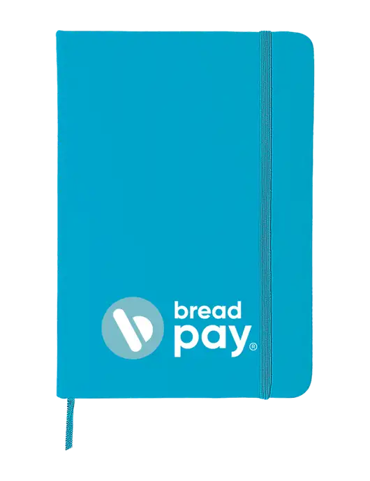 Light Blue Comfort Touch Bound Journal 5" X 7" w/Bread Pay Logo