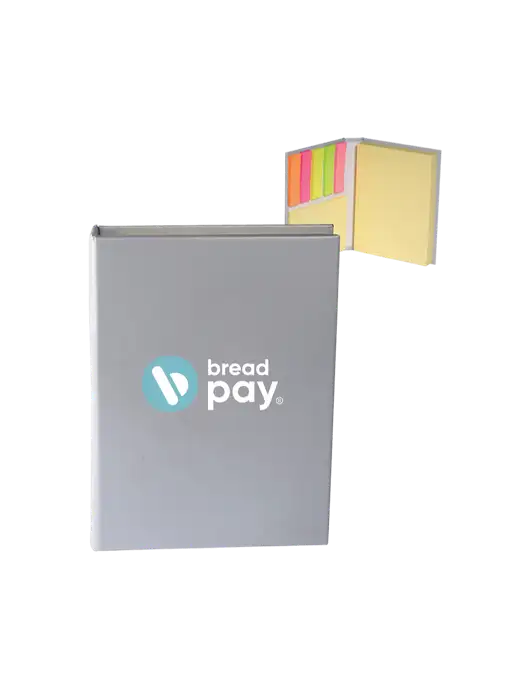 Light Medium Grey Sticky Book Folio, 3.125 x 4.125 w/Bread Pay Logo
