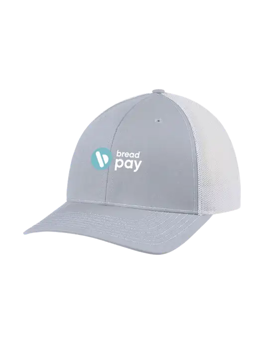 Richardson Adjustable Snapback Original 112 Trucker Cap Light Heather Grey w/White Mesh w/Bread Pay Logo