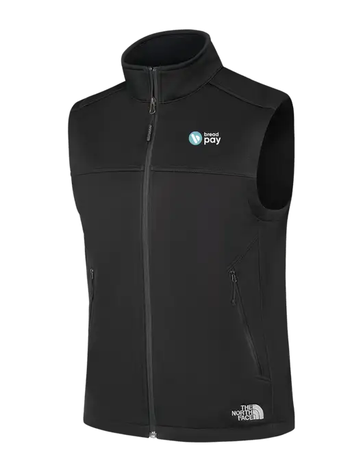 North Face Black Ridgewall Soft Shell Vest w/Bread Pay Logo
