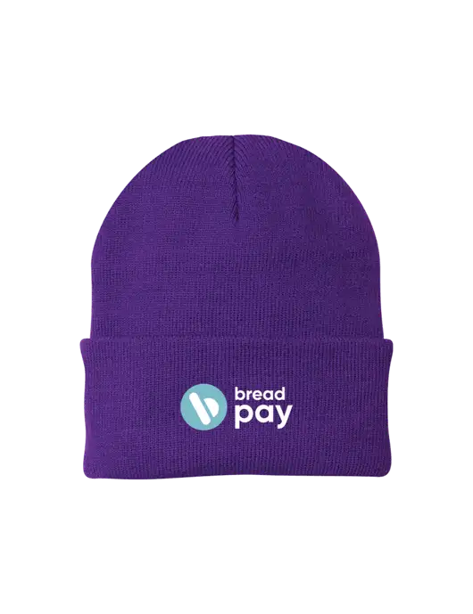 Purple Knit Cap w/Bread Pay Logo