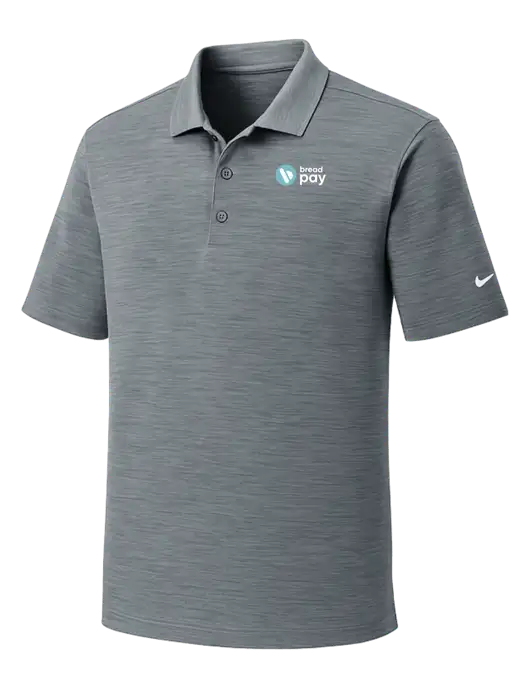 Nike Dri-FIT Medium Grey Striated Polo w/Bread Pay Logo
