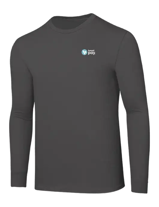 Seriously Soft Dark Grey Long Sleeve T-Shirt w/Bread Pay Logo
