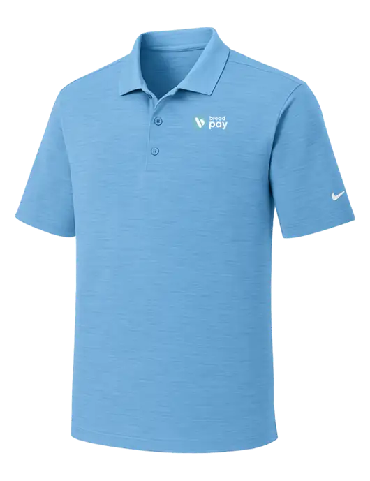 Nike Dri-FIT Light Blue Striated Polo w/Bread Pay Logo