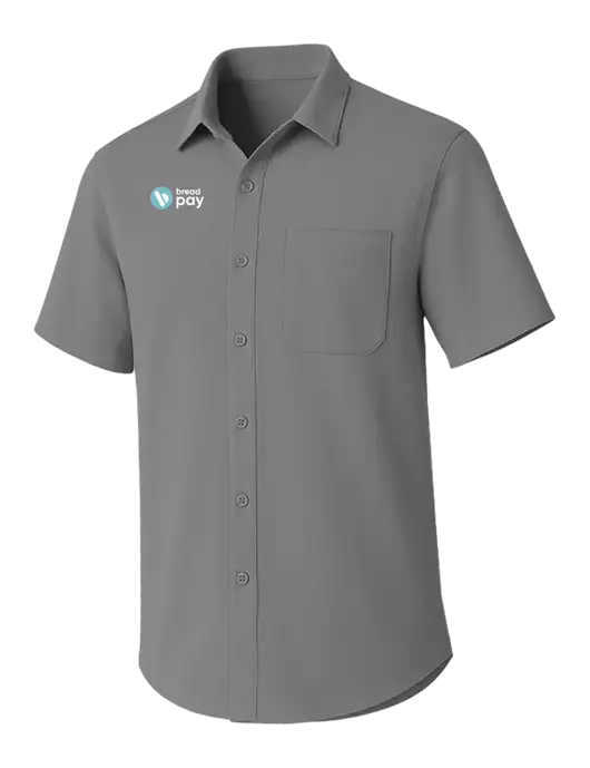 Light Grey Short Sleeve UV Dockside Shirt w/Bread Pay Logo