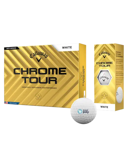 Callaway Chrome Tour Golf Balls 12/pkg w/Bread Pay Logo
