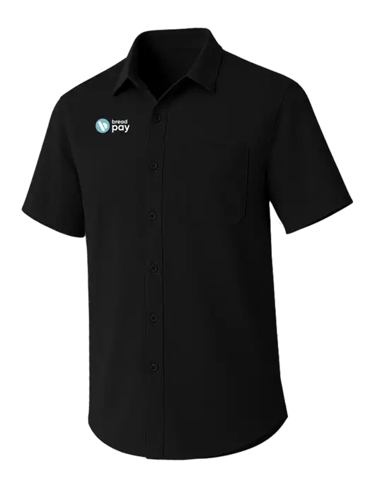 Black Short Sleeve UV Dockside Shirt w/Bread Pay Logo