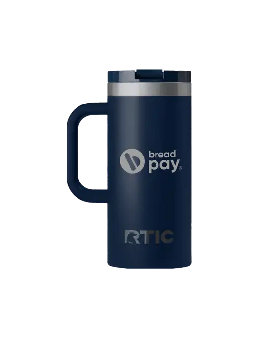 RTIC Road Trip 16 oz Navy Travel Mug w/Bread Pay Logo