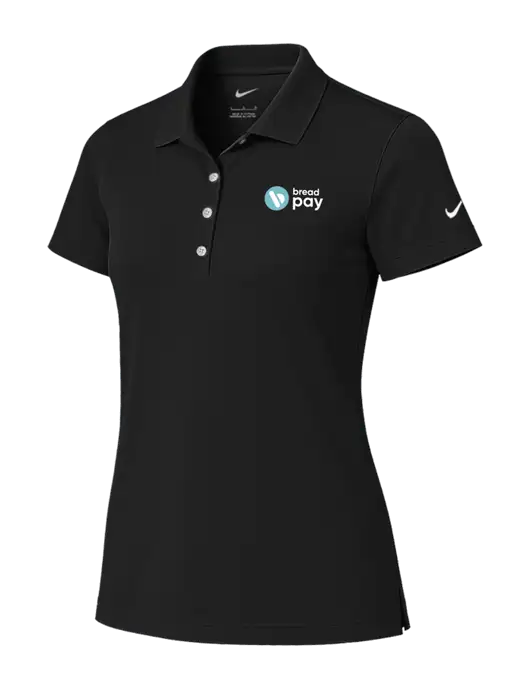 Nike Womens Black Tech Basic Dri-FIT Polo
 w/Bread Pay Logo