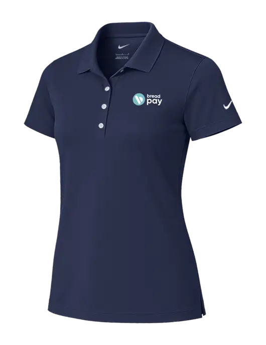 Nike Womens Dark Navy Tech Basic Dri-FIT Polo
 w/Bread Pay Logo