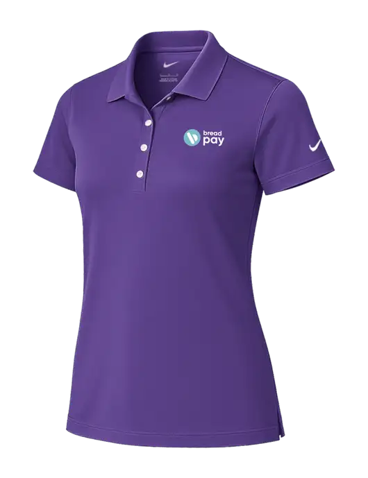Nike Womens Purple Tech Basic Dri-FIT Polo
 w/Bread Pay Logo
