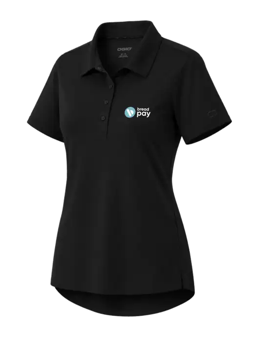 OGIO Womens Envision Black Polo w/Bread Pay Logo