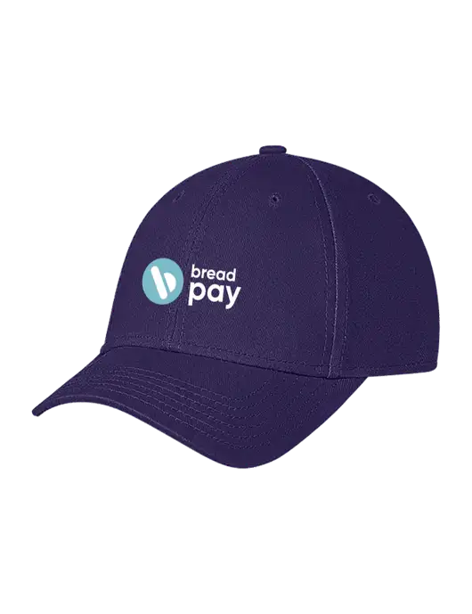 Dark Purple Structured Soft Snap Closure Hook & Loop Cap w/Bread Pay Logo