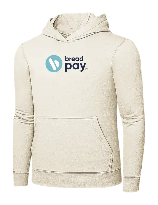 Very Light Tan 7.8 oz Ring Spun Hooded Sweatshirt w/Bread Pay Logo