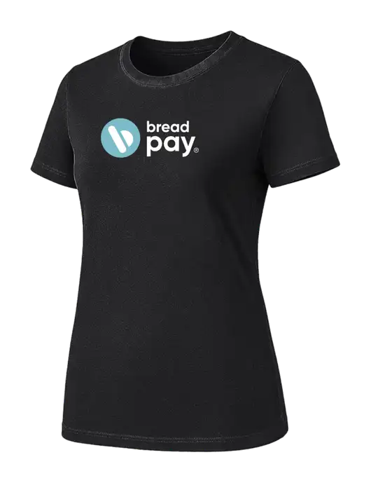 Womens Black Heavyweight 6.1 oz T-Shirt w/Bread Pay Logo