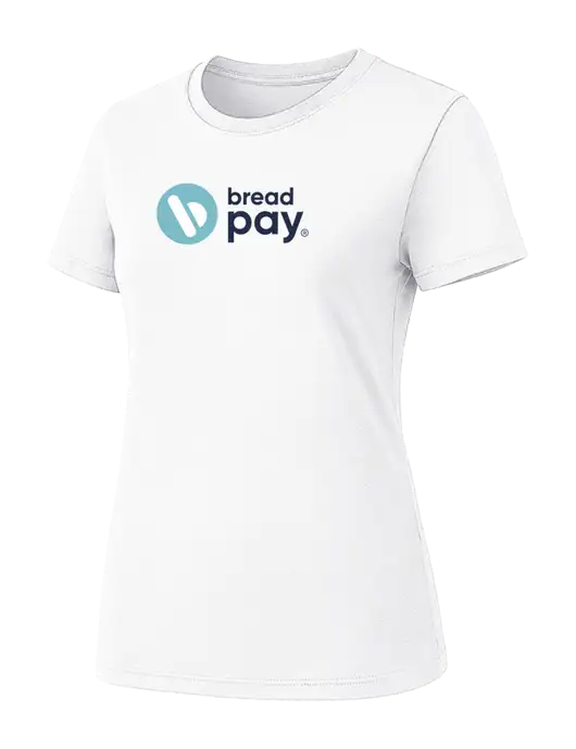 Womens White Heavyweight 6.1 oz T-Shirt w/Bread Pay Logo